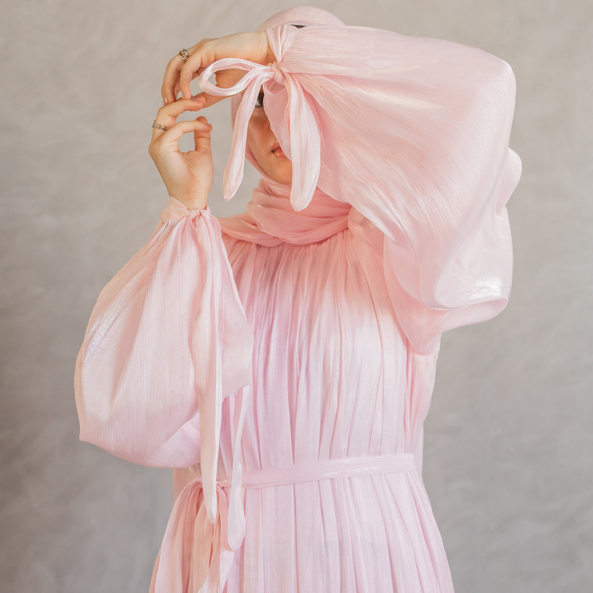 Aseel Dress in Baby Pink