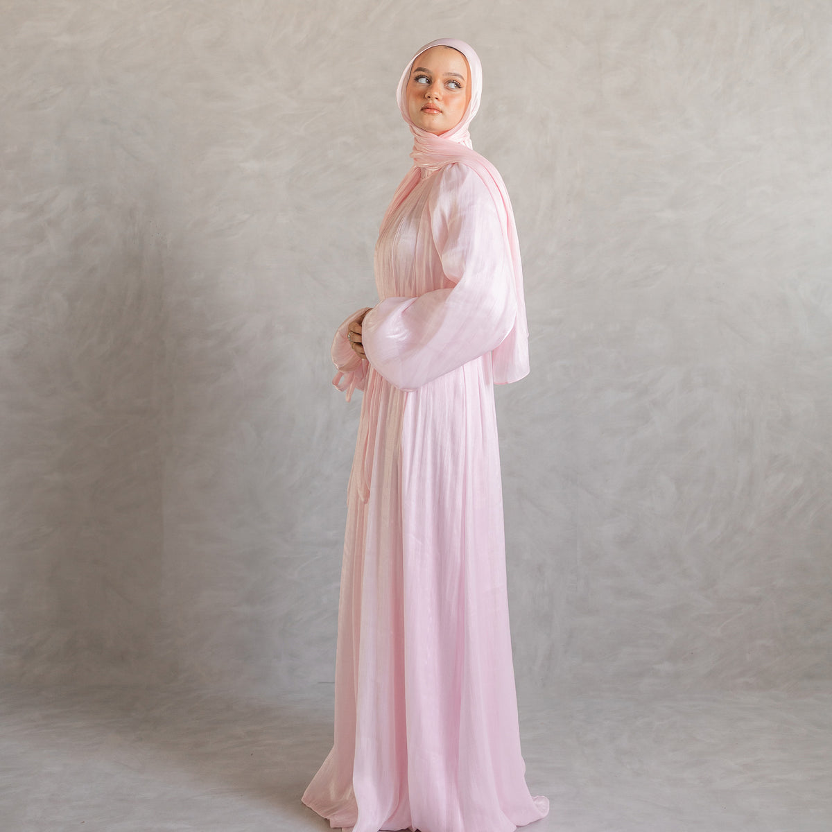 Aseel Dress in Baby Pink