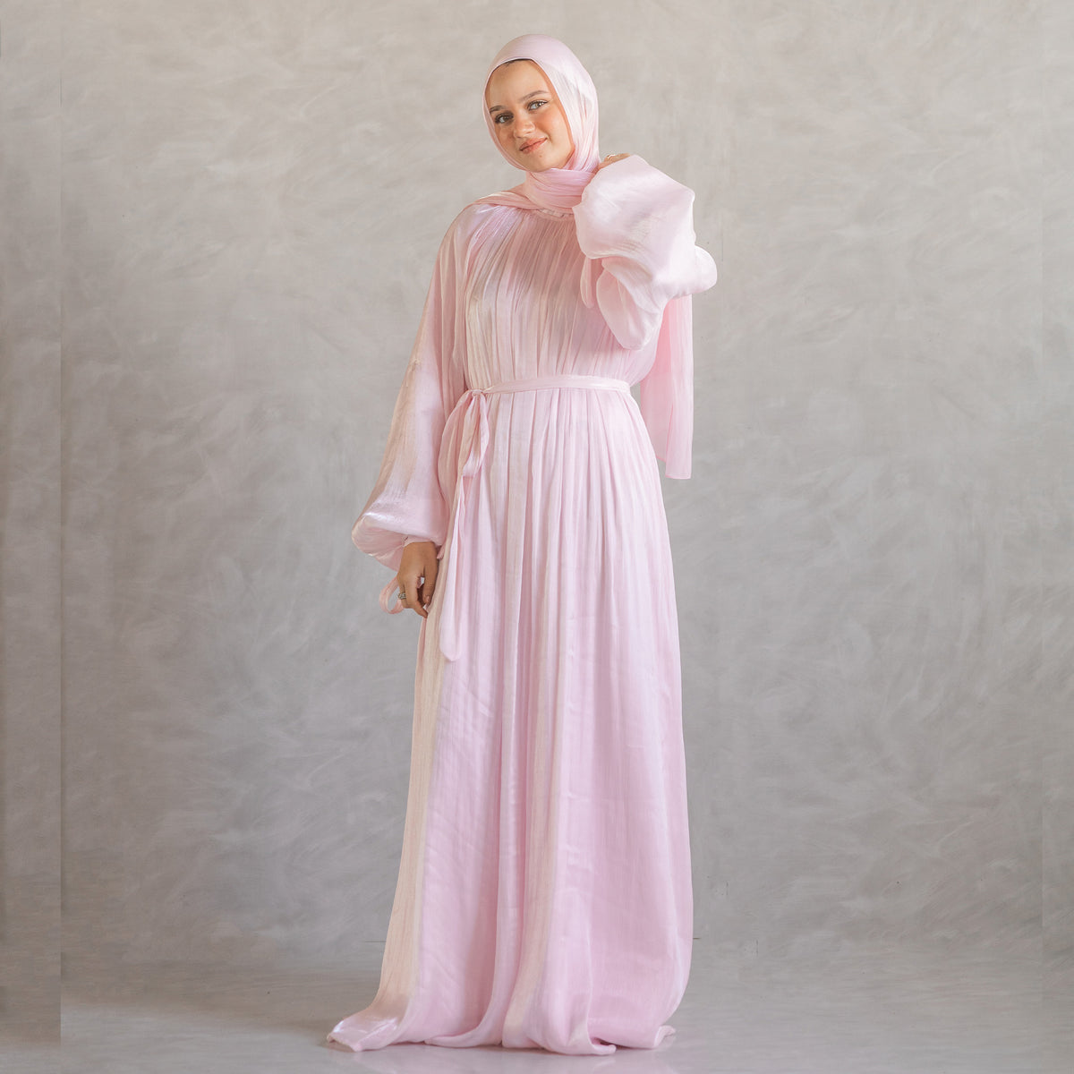 Aseel Dress in Baby Pink